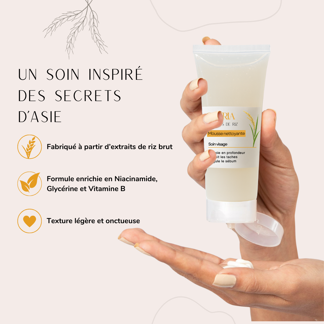 Schiuma detergente al riso 4 in 1