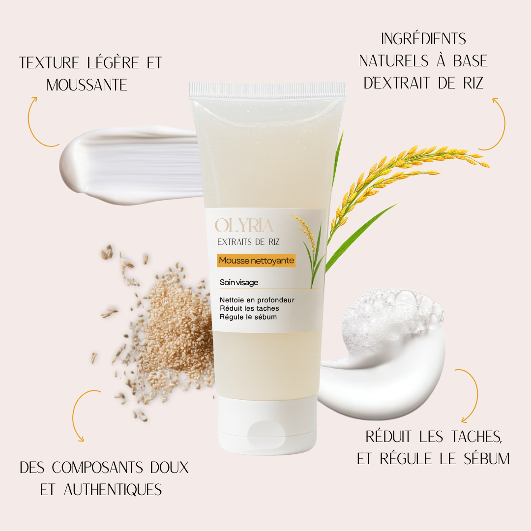 Schiuma detergente al riso 4 in 1